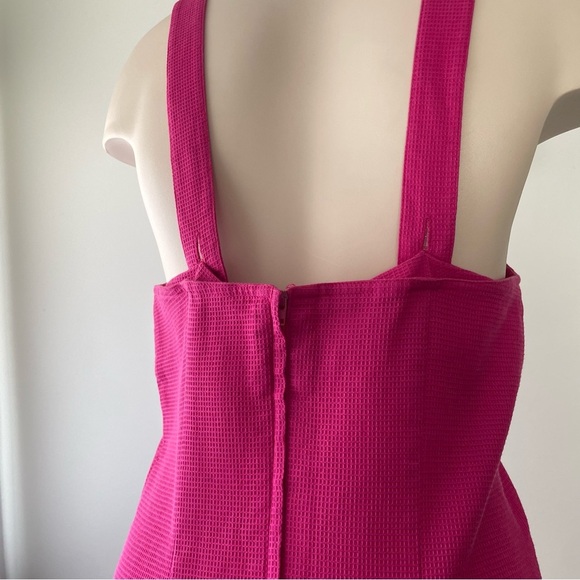 Vintage Jackie K Barbie Mod Pinup Hot Pink Gold Midi Dress Size Small - Picture 8 of 9